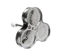 BESTOMZ Cuiseur à Œufs pour Cuisson Multiple Panier Vapeur Trois Compartiments en Acier Inoxydable Ustensile Cuisine pour Œufs Pochés et Vapeur