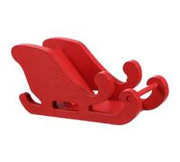 BESTOMZ Décoration Luge en Bois Rouge Style Vintage pour Noël, Décor | Base Créative Solide, Réutilisable pour Dioramas, Centre de Table et Couronnes, Teinte Rouge