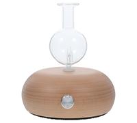 BESTOMZ Diffuseur D'aromathérapie Utilisation et Design Romantique Plusieurs Styles en Verre et Bois avec Réglage du Brouillard pour Huiles Essentielles, pour Salon et Plusieurs Styles