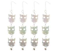 BESTOMZ Dispositifs Réfléchissants à Suspendre, Lot de 4 Pièces Cloches, pour Effrayer Oiseaux Jardins et Espaces Extérieurs