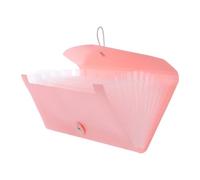 BESTOMZ Dossier Classeur Extensible 13 Poches en Plastique Rose | Intercalaires Étiquetés, Accès Rapide, Léger et Pratique, pour Déplacements Quotidiens et Voyages