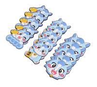 BESTOMZ Écussons Décoratifs pour Couverture de Certificat de Naissance - 15 Pièces Patchs Zodiaque Chinois Cheval 2026 - Bleu, 3 Modèles X 5 Pièces - Ornements Porte-documents