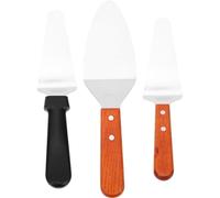 BESTOMZ Ensemble 3 Pièces Spatule de Cuisson en Acier Inoxydable Manche Confortable et Facile à Nettoyer pour Pizza, Gâteau et Steak Maison Restaurant