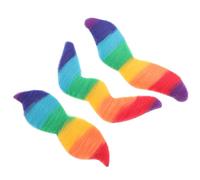 BESTOMZ Ensemble de Moustaches Arc-en-ciel en Tissu Réutilisable, Application Facile pour Déguisement Drôle et Performance Lors D'événements Festifs