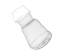 BESTOMZ Filet de Pêche Pliable en Fil de Fer Zingué 72cm, Mailles 1,5cm | Rangement Compact, Usage en Mer ou Depuis Bateau, Convient aux Lançons et Crustacés, Argenté Couleur Aléatoire