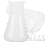 BESTOMZ Fiole de laboratoire Fiole de chimie Lot de 6 flacons coniques en plastique PP 100 ml gradués col étroit pour expériences scientifiques et mélange