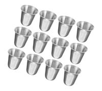 BESTOMZ Gobelet de Communion 15ml 12 Pièces Empilable en Acier Inoxydable Portable et Élégant Expérience Utilisateur Pratique pour Cérémonies Religieuses à L'église