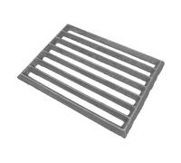 BESTOMZ Grille de Cuisson Rectangulaire Gril Rectangulaire en Fonte en Fonte Noir Résistance à Haute Chaleur, Rétention pour Foyer et Barbecue au Charbon de Bois, Cuisson Extérieure