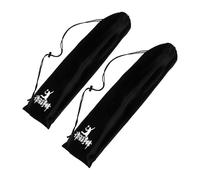 BESTOMZ Housse de Raquette de Badminton Noire avec Cordon de Serrage et Bandoulière Réglable, Lot de 2 Paquet de Transport, Protection Poussière et Humidité, pour Joueurs