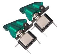 BESTOMZ Interrupteur pour Phares Antibrouillard, Facile à Installer 12v Asw-07d à Bascule Bouton LED Vert Pack de 2 Pièces pour Voiture