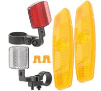 BESTOMZ Kit de 6 Réflecteurs Vélo en Plastique pour VTT Comprenant 1 Réflecteur Blanc avec Fixation en Forme de Poisson pour Sécurité Nocturne sans Pile