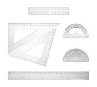 BESTOMZ Kit de Mathématiques Géométriques Rapporteur et Règle en Ps, Facile à Utiliser et Portable, 2 Ensembles pour Étudiants et Architectes, Dessin