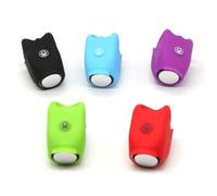 BESTOMZ Klaxon Électrique de Vélo 50017, 6 Modes Sonores, Rouge | Étanche, Son Clair Puissant, pour Route et Vtt, Silicone, Anneau Inclus