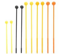 BESTOMZ Lot de 10 Bâtons de Percussion en Plastique Robustes, Tailles Variées 19-31 Cm, Couleurs Vives Orange, Jaune, Noir, pour Xylophone, Glockenspiel et Instruments de Musique,