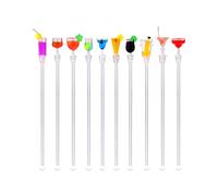 bestomz Lot de 10 Cocktail stirrer Bâtonnets Fête (couleurs aléatoires)