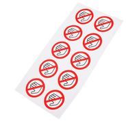 BESTOMZ Lot de 10 Panneaux Ronds Autocollants Pvc Interdiction de Toucher pour Instruments Mécaniques Impression Haute Définition Adaptés aux Ateliers Industriels