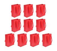 BESTOMZ Lot de 10 Paquet en Papier Rouge avec Poignées pour Présents de Fête, Solide et Élégant, pour Travail et Fête, Design Simple et Pratique