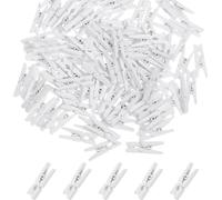 BESTOMZ Lot de 100 Pinces à Photos en Bois Blanc, Pince Ferme et Quantité Abondante, pour Décorations de Mariage et Loisirs Créatifs