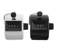 BESTOMZ Lot de 2 Compteurs Portables Mécaniques Noirs et Blancs Compteur Manuel à 4 Chiffres en Plastique Solide pour Golf Baseball et Événements Sportifs Précis et Ergonomique