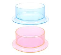 BESTOMZ Lot de 2 Gamelles Anti-Renversement pour Hamsters et Petits Animaux, Bol Multifonction en Plastique Sûr, Coloris Bleu et Rose, Récipients pour Nourriture et Eau, Accessoire