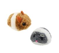 BESTOMZ Lot de 2 Jouets Souris en Peluche pour Chat Son Couineur et Vibration, Interactif pour Chatons et Chats, Assortiment de Modèles Amusants pour Stimuler Le Jeu et Style Aléatoire