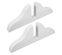 BESTOMZ Lot de 2 Pieds de Séparateur de Pièce en PVC Blanc pour Bureaux et Bibliothèques, Support Stable Fente de 3 Cm, Design Unique et Protection des Sols