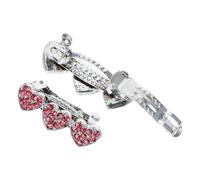 BESTOMZ Lot de 2 Pinces à Cheveux en Alliage Strass Forme Cœur, Accessoires pour Chien et Chat, Couleurs Rose et Bleu, Légères et Décoratives pour Poils d'animaux, pour Occasions