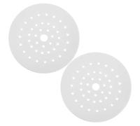 BESTOMZ Lot de 2 Plaques Vapeur en Céramique Blanche pour Micro-ondes, 18cm, Assiettes Élégantes pour Cuisson Saine de Poissons et Petits Pains Cuisine