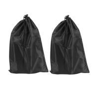 BESTOMZ Lot de 2 sacs de rangement pour walking sticks, étui portable en nylon noir pliable, organisateur de voyage pour seniors actifs, 30 x 18 cm