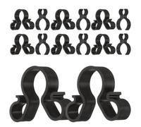 BESTOMZ Lot de 20 Pinces pour Bougie en Plastique Noir, Support Bouteille Vin Léger, Design Adapté Plupart des Bouteilles, pour Fêtes et Anniversaires