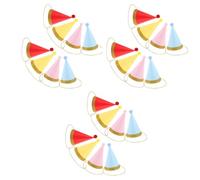 BESTOMZ Lot de 24 Chapeaux Coniques d'anniversaire pour Garçon et Filles en Papier avec Pompons, Design Luxueux Doré, Confortables Célébrations Inoubliables