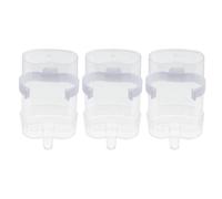 BESTOMZ Lot de 3 Abreuvoirs Automatiques pour Perroquets en Plastique Blanc, Facile à Nettoyer, Design Pratique pour Cage d'oiseaux