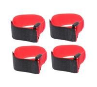 BESTOMZ Lot de 4 Colliers Antibruit en Nylon Rouge, Ajustables et Résistants, Colliers Silencieux pour Volailles, Réduisent Les Chants des Coqs, Accessoires Légers Adaptés aux Poules