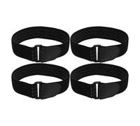 BESTOMZ Lot de 4 Sangles de Fixation Élastiques Réglables Noires 5 X 60 Cm pour Porte-vélos, Sangles Stabilisatrices Résistantes aux UV L’Eau, Adaptées Transport Sécurisé de