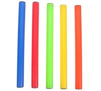 BESTOMZ Lot de 5 Bâtons de Relais Colorés Antidérapants pour Course de Relais Scolaires, Accessoires de Course pour Garçon et Filles, Équipement D’athlétisme Extérieur Polyvalent