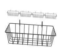 BESTOMZ Lot de 5 Mangeoires Porte-Foin en Fer Noir pour Lapins et Petits Animaux, Support Suspendu Pratique pour Cage, Distributeur D’Herbe et Foin Solide, Accessoire pour Alimentation