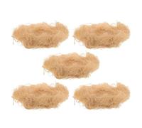 BESTOMZ Lot de 5 Paquets de Matériaux Naturels en Raphia pour Nidification Oiseaux D’extérieur - 30g par Paquet - Litière Douce et Légère pour Cages à Perruches, Rembourrage pour