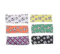 BESTOMZ Lot de 6 Bandeaux de Sport Élastiques pour Football en Polyester et Spandex, Confortables et Portables, Adaptés aux Activités Sportives et Supporters Couleur Couleur Aléatoire