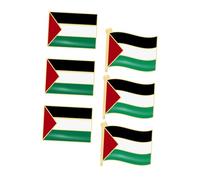 BESTOMZ Lot de 6 Épingles à Châle en Alliage Forme Drapeau National Palestine Épingles Robustes pour Vêtements, Chapeaux ou Paquet, Design Créatif et Look Attrayant