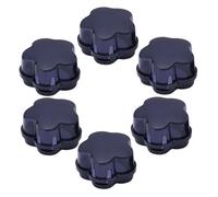 BESTOMZ Lot de 6 Protège-interrupteurs de Cuisinière à Gaz Bleu Foncé, Résistant Haute Température et Huile, Sécurité Garçon et Filles Cuisine, Cache-boutons Multifonctionnels