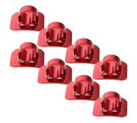 BESTOMZ Lot de 8 Clips de Câble de Vélo en Aluminium Rouge, Guides de Gaine C pour Cadre de Vélo Route et Vtt, Fixation Sécurisée des Câbles de Frein et Dérailleur, Accessoires