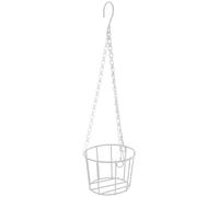 BESTOMZ Mangeoire Suspendue pour Lapins en Métal Blanc, Support de Foin Compact pour Petits Animaux, Porte-Lapin Solide et Facile à Remplir, Mangeoire Pratique pour Rongeurs et Cochons