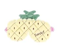 BESTOMZ Masque de Sommeil Forme Ananas Yeux en Peluche Couleur Aléatoire Jaune Confortable à Porter, Bloque la Lumière, Maison et L'avion