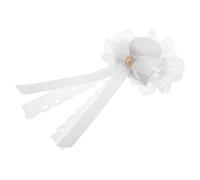 BESTOMZ Mini-chapeau Lolita Blanc avec Voile Latéral en Dentelle pour Mariage, Accessoire Élégant et Romantique pour Femmes, Adapté aux Cosplay et Fêtes