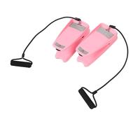 BESTOMZ Mini Stepper Rose Abs Pliable avec Bandes de Résistance, Pédales Antidérapantes, Marchepied Portable pour Exercice et Séances de Gym