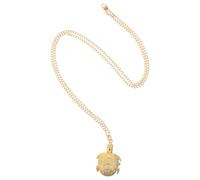 BESTOMZ Montre de Poche en Métal Or Forme Tortue Mouvement à Quartz de Précision et Ouverture par Bouton, Style Rétro Vintage pour Garçon et Filles