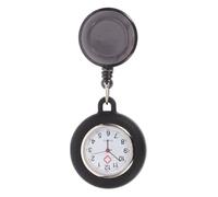 BESTOMZ Montre Infirmier Noire à Gousset en Alliage Léger et Silicone, Facile à Porter, Style Chic et Créatif, pour Étudiants en Milieu Hospitalier