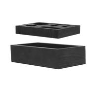 BESTOMZ Moule en Graphite pour Fusion et Raffinage, Lot de 2 Creusets 1kg, Structure Stable, Usage Polyvalent, Convient pour Or et Cuivre, Idéal pour la Fabrication de Bijoux