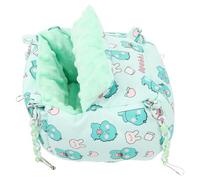 BESTOMZ Nid Suspendu pour Petits Animaux, Lit Chaud en Tissu Épais pour Hamster, Écureuil et Planeur de Sucre, Maison Confortable Verte Motif Dinosaure, Cachette Douillette pour Cobayes