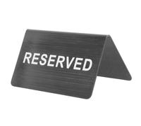 BESTOMZ Panneau Face Inoxydable Acier de Table Noir, Structure en V Double Stable Marquage Clair, Design Moderne Minimaliste pour Famille et Mariage